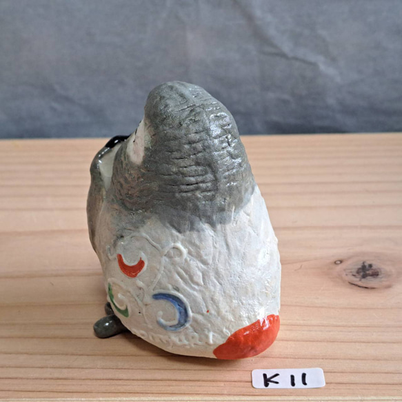 お着替え小鳥　ヨウム　小鳥　インテリア　陶器小鳥　一輪挿し　置物　Ｋ11- H664 8枚目の画像