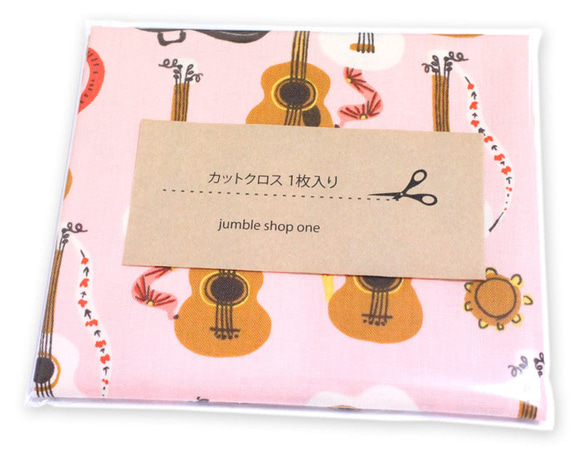 カットクロス Windham Fabrics / Far Far Away 3 / Guitars Pink 2枚目の画像