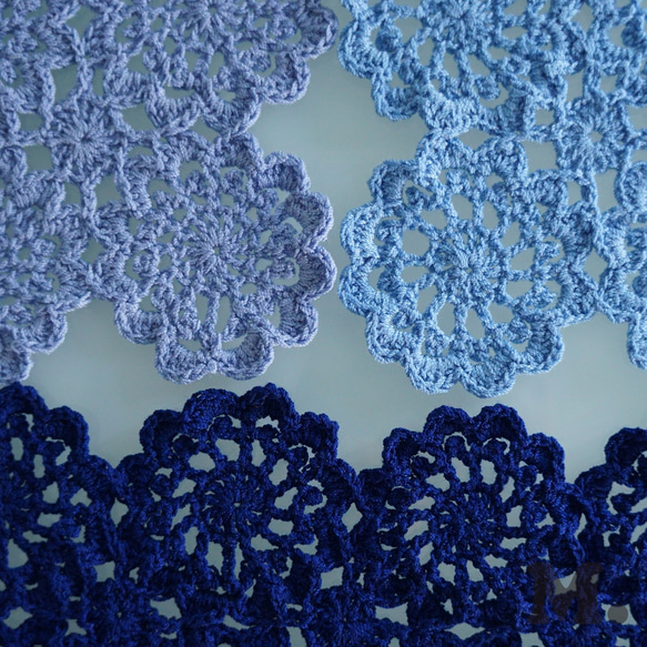 Handknitted beautiful color doily mat DPM3 第7張的照片