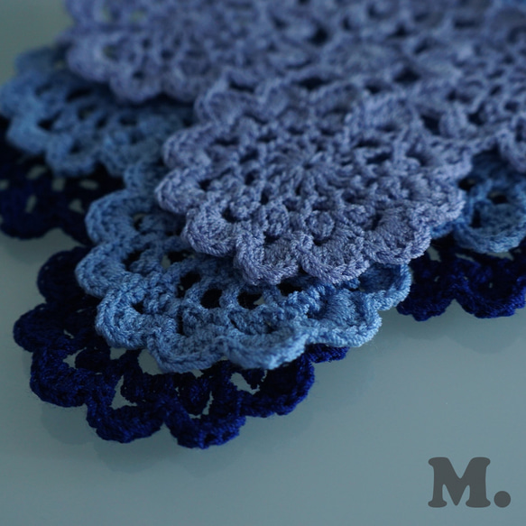 Handknitted beautiful color doily mat DPM3 第8張的照片