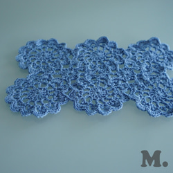 Handknitted beautiful color doily mat DPM2 第2張的照片