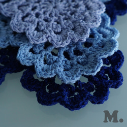 Handknitted beautiful color doily mat DPM2 第7張的照片