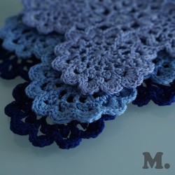 Handknitted beautiful color doily mat DPM1 第8張的照片