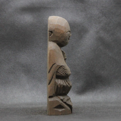 布袋さん（布袋尊 14cm ht4208) 仏像 円空仏 摸刻 木彫 5枚目の画像