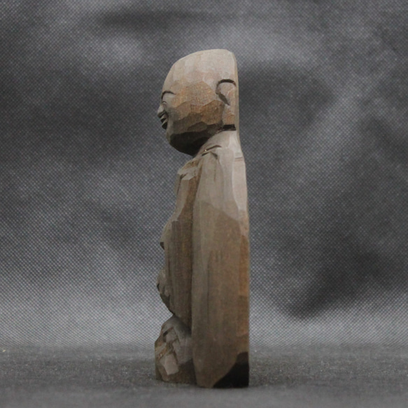 布袋さん（布袋尊 14cm ht4208) 仏像 円空仏 摸刻 木彫 4枚目の画像