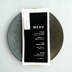 クリップ留め / 黒×白インク 席札とメニュー表のセット 4枚目の画像