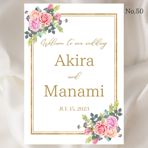 No.49～58ウェルカムボードウェディング結婚式受付サインウェルカム