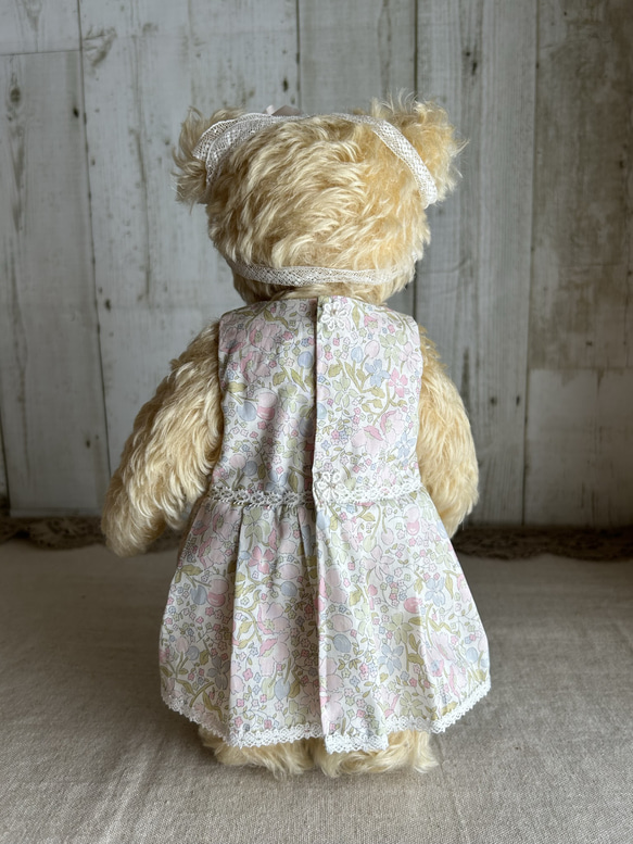 テディベアのお洋服【Lサイズ】　フラワープリントドレス 4枚目の画像