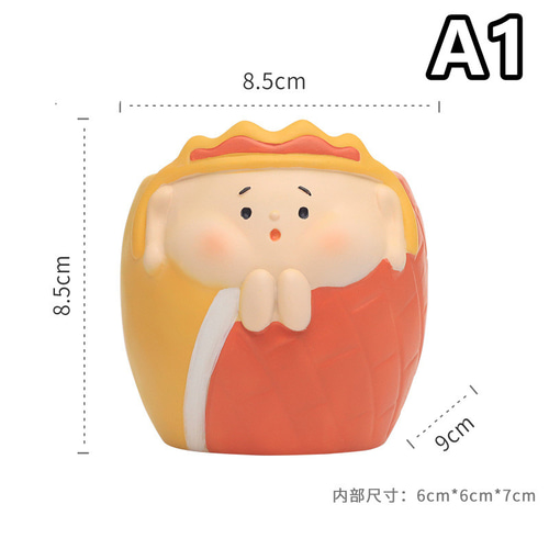 ミニプランター 可愛い植木鉢 小型 卓上用 多肉植物用 キャラクター西