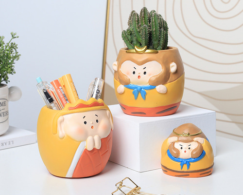 ミニキャラクター多肉植物植木鉢 ミニキャラクター多肉植物植木鉢