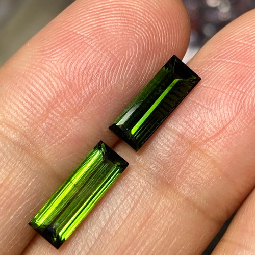 【限定セール！】 グリーン 天然 93-14 トルマリン 電気石 裸石 ルース 長方形 トルマリン