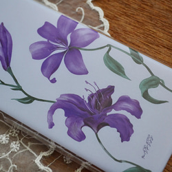 スマホケース『Purple Lily』ミステリアスな紫のゆりのボタニカルアート　全機種注文可能 期間限定送料無料 3枚目の画像