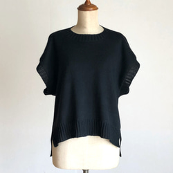 黒のベスト　春夏用　綿100％ 1枚目の画像