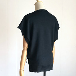 黒のベスト　春夏用　綿100％ 5枚目の画像