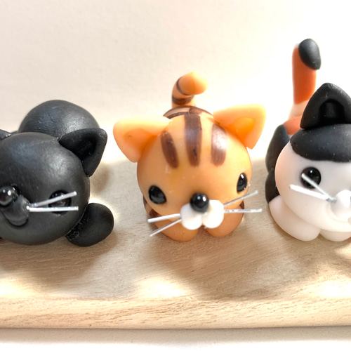 ☆猫ちゃん好きに！ 七匹猫ちゃん(受注生産) 樹脂粘土 置物 その他置物