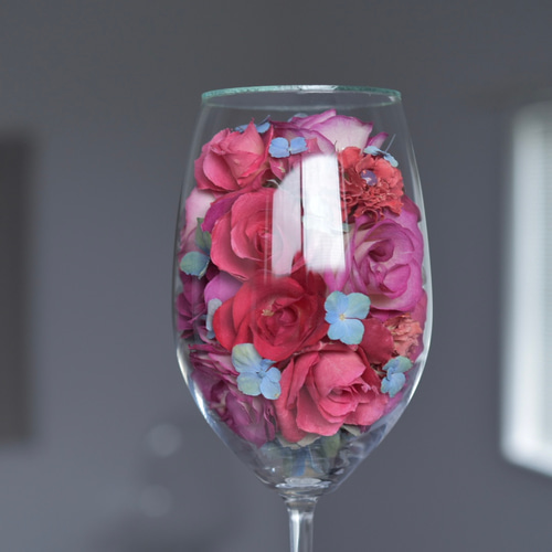 プリザーブドフラワー グラスアレンジ ダルトン グラス ガラス陶器 プリザーブドフラワー グラスアレンジ ダルトン グラス ガラス陶器