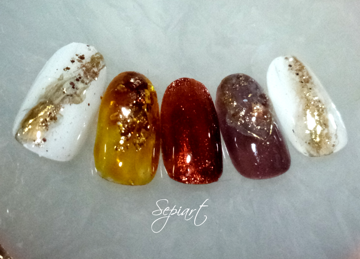 ジェルネイルチップ〜付け爪☆ニュアンスネイル〜マグネット☆ホワイト  