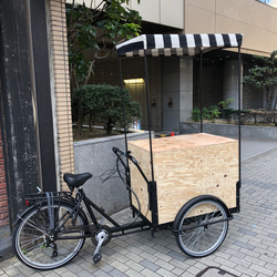 【しんちゃん様専用】カーゴバイク(移動販売用自転車)電動機付き 1枚目の画像