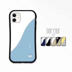 名入れ バイカラー スマホケース iPhone15 14 13 pro mini SE iface型 カバー 送料無料 1枚目の画像