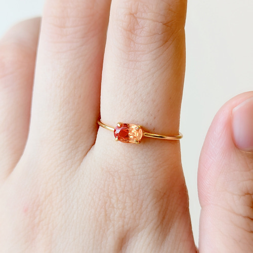 パパラチアサファイア リング サファイアリング 天然石 指輪 天然石