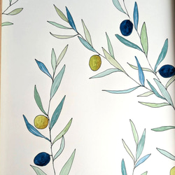 A4サイズ　水彩原画　オリーブの木 2枚目の画像