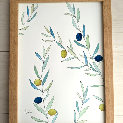 A4サイズ 水彩原画 オリーブの木 イラスト KIKO 通販 15971814｜Creema