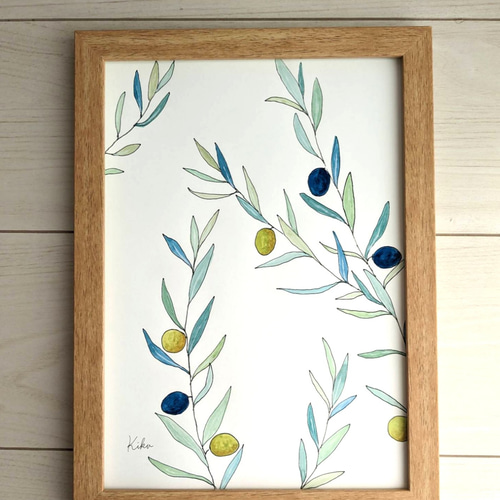 A4サイズ 水彩原画 オリーブの木 イラスト KIKO 通販 15971814｜Creema
