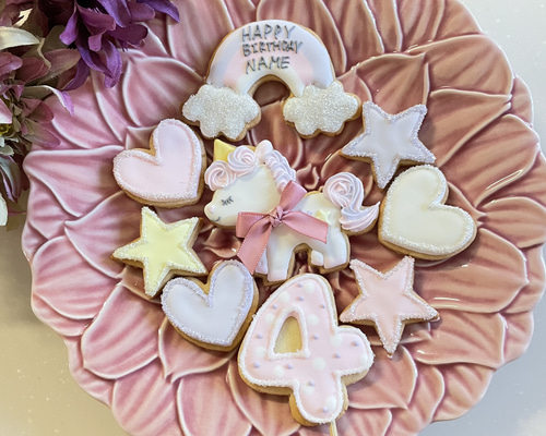 ユニコーン⭐︎ゆめかわきらきらアイシングクッキー8点セット