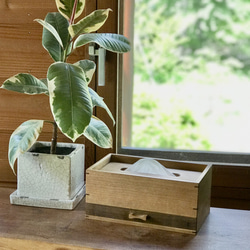 極薄 アルミ縞板 ティッシュケース 【その5】薄型 ティッシュボックス