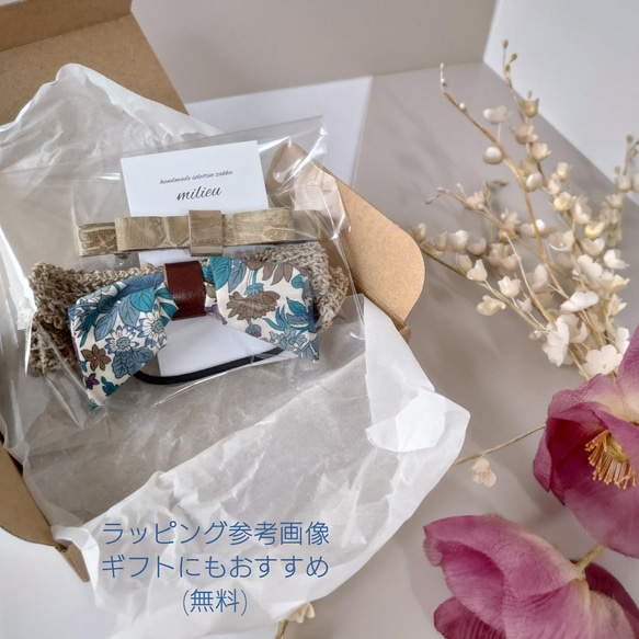 大人ピンク♪【jasmine　ジャスミン】楕円ボタニカル柄総刺繍/ペールピンクベース　バレッタ/ポニーフック 10枚目の画像