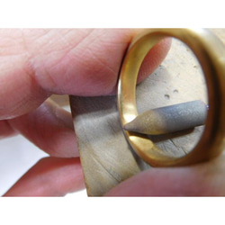 鍛造 結婚指輪 プラチナ1000 純金 純プラチナ k24 甲丸 リング 男性4mm 女性2.5mm 鏡面 12枚目の画像