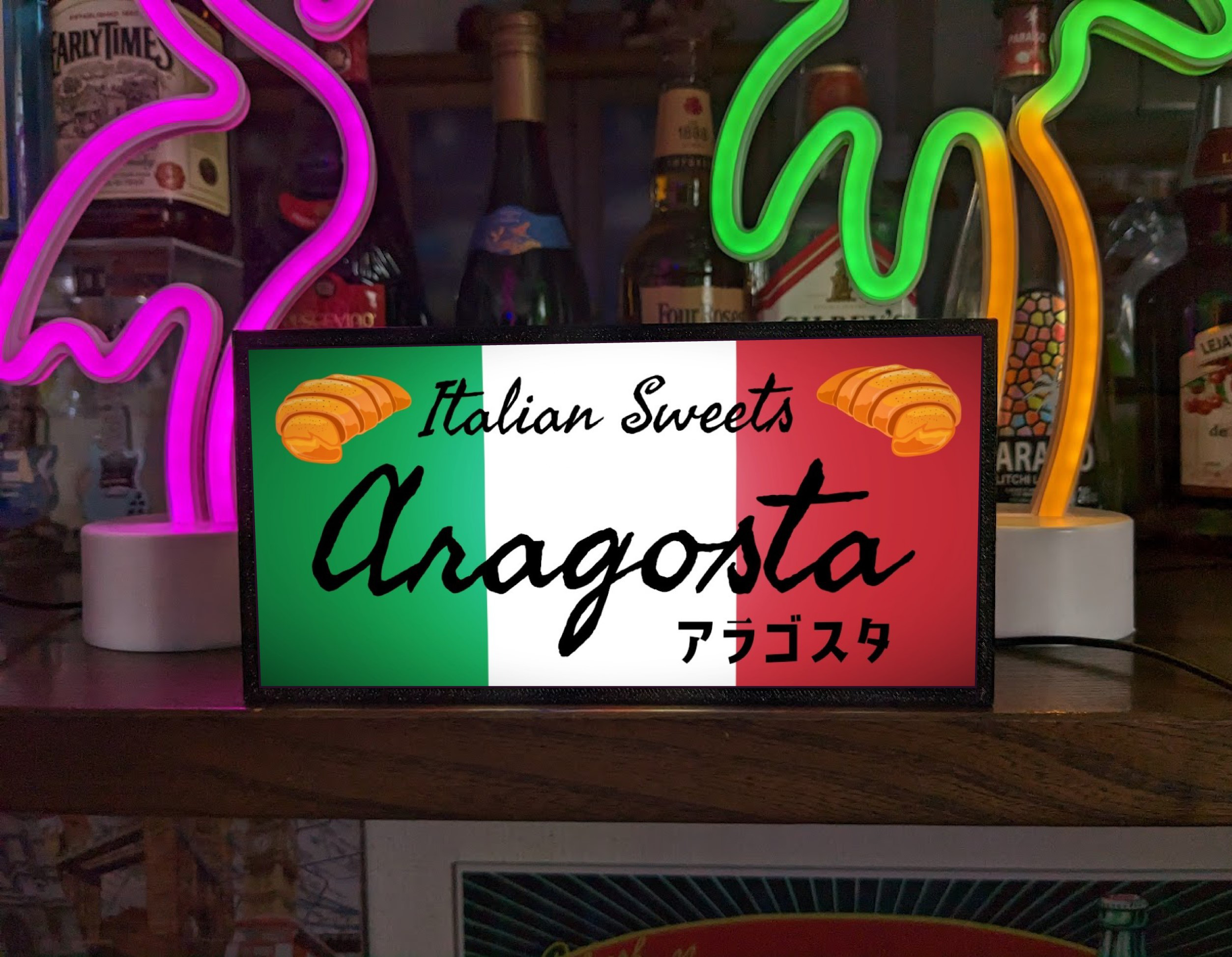 イタリアン スイーツ イタリア料理 アラゴスタ 洋菓子 店舗 キッチンカー ランプ 看板 置物 雑貨 ライトBOX