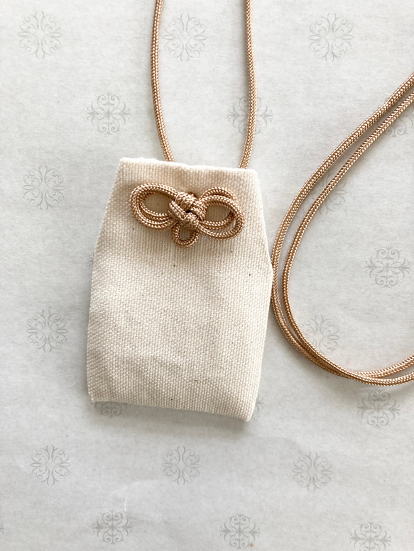 お守り袋 ミニサイズ 首かけタイプ♡ふんわり裏地付き 送料無料 ポーチ