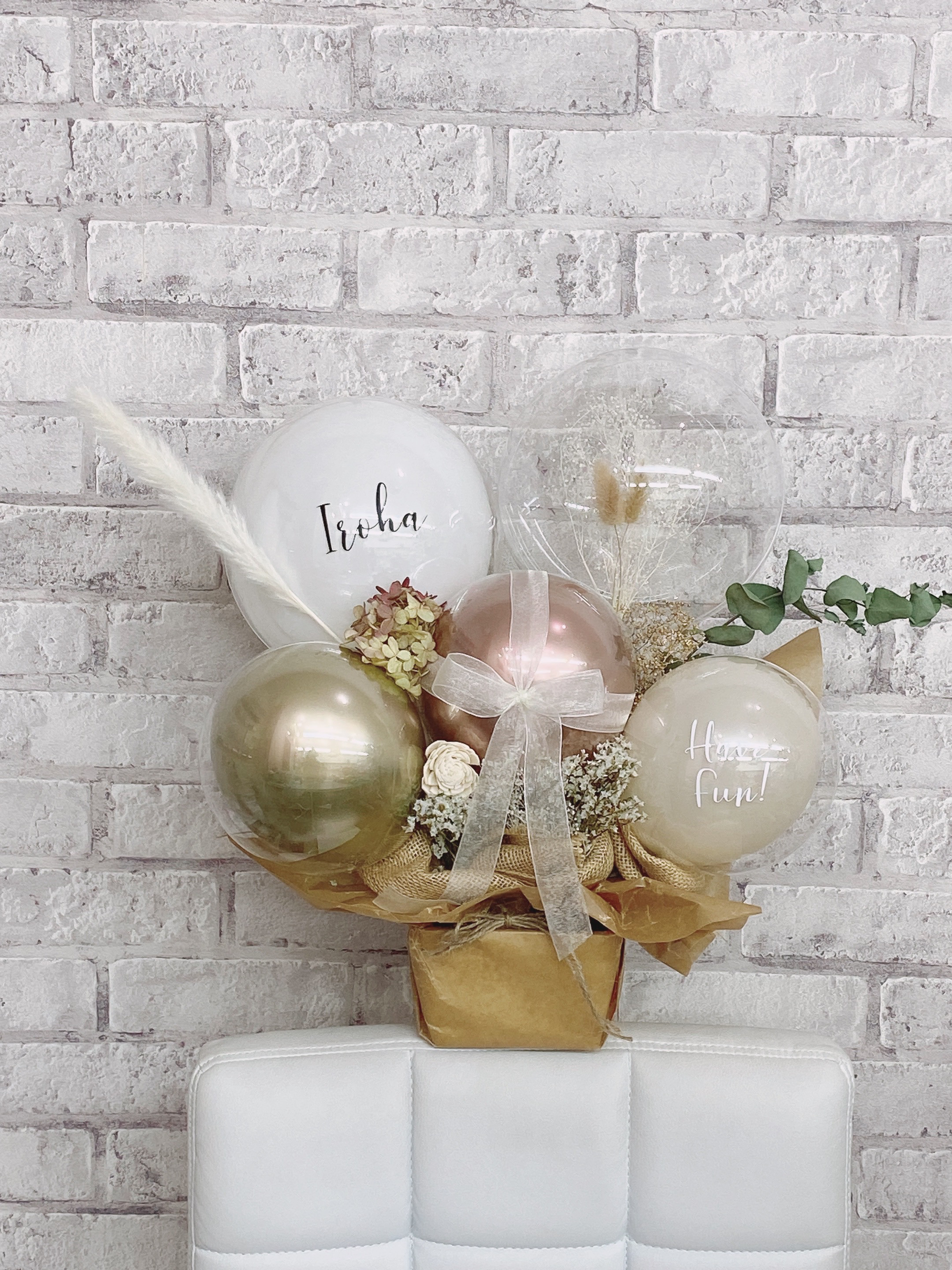 ドライフラワーのバルーンアレンジ(small)