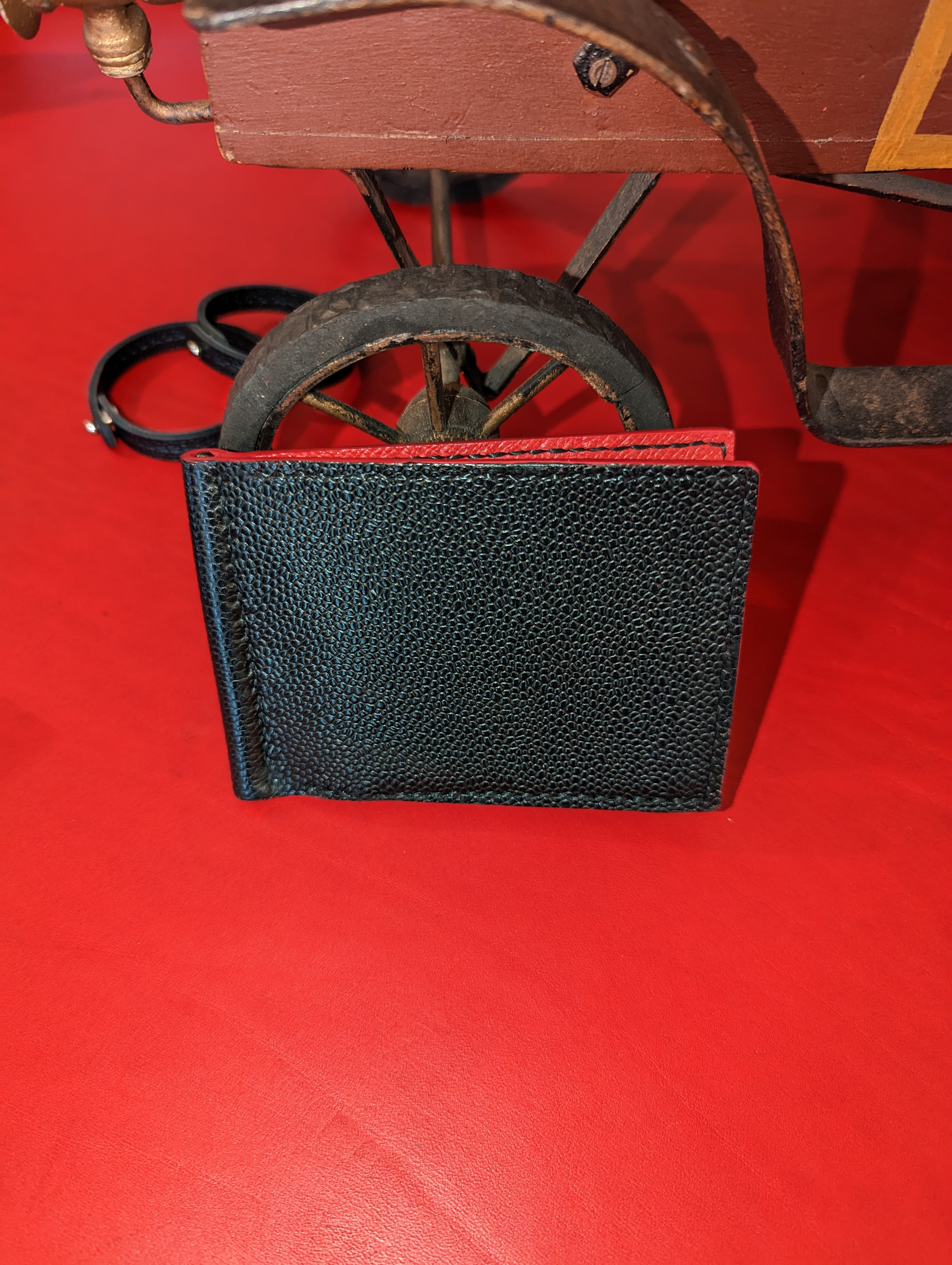 キャビアスキン　エプソン　マネークリップ　財布