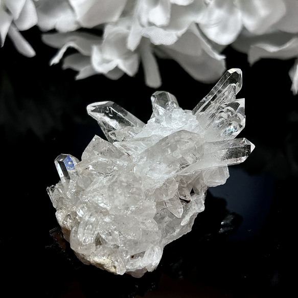 天然石インテリア　5.5cm 　アーカンソー産　水晶　クラスター　アイリス　原石　透明感 4枚目の画像