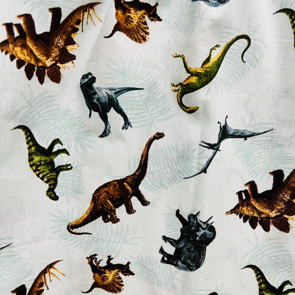 リアル恐竜スモックグリーン 半袖  110 男の子 2枚目の画像
