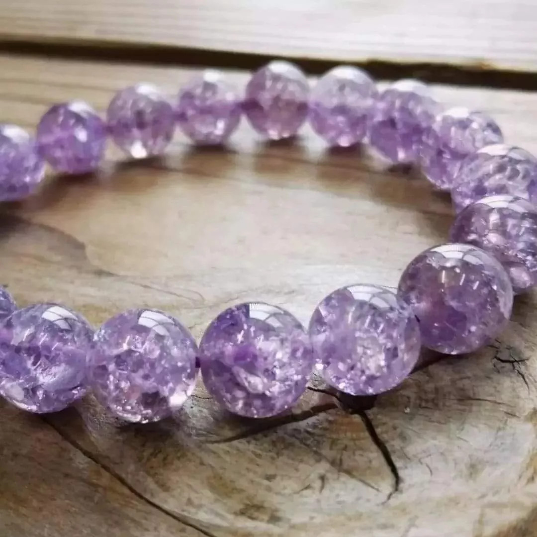 ◆◆クラックラベンダーアメジストのブレスレット 7000円（送料無料） 10mm