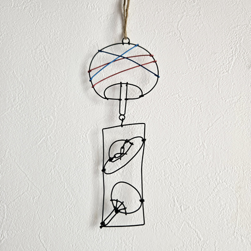 風鈴 】 ワイヤーアート 壁飾り 夏 ワイヤークラフト 飾り