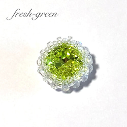 fresh-green・クリスタルピンバッチ　 1枚目の画像