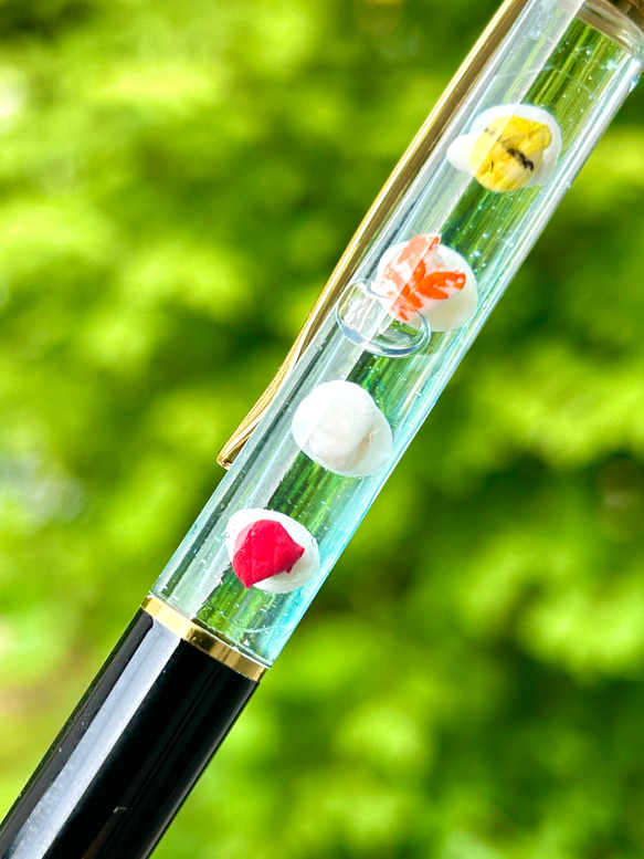 期間限定送料無料【贈り物に】夏❗️涼しげお寿司ハーバリウムボールペン 13枚目の画像