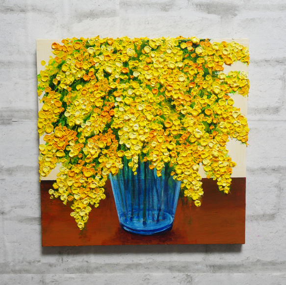 油絵 絵画 アートパネル【ミモザ】 油絵 絵画アートパネル【ミモザ】 絵画 HR 通販 15972859