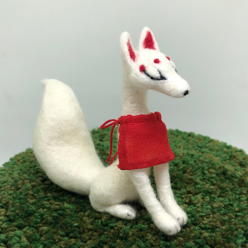 ブランド品専門の ぬいぐるみ キツネ きつね 作家 ハンドメイド