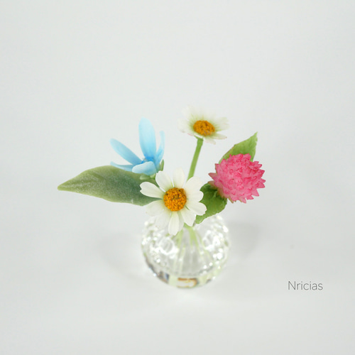 置くだけ♪水替え不要♡ちょこんとさん✿クレイフラワーNO.MWM1−12B