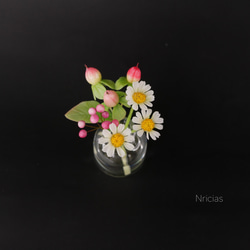 ちょこんとさん。小花を飾りたい♪✿クレイフラワーNO.MWM1−10A 5枚目の画像