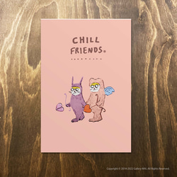 一套 3 張明信片_“CHILL FRIENDS_NO.2” 第4張的照片