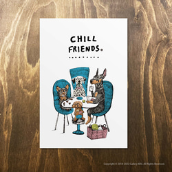 一套 3 張明信片_“CHILL FRIENDS_NO.2” 第2張的照片