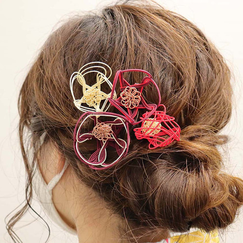 水引かんざし 花 お祭り 和装 花火大会 かんざし toiro 通販 15973112