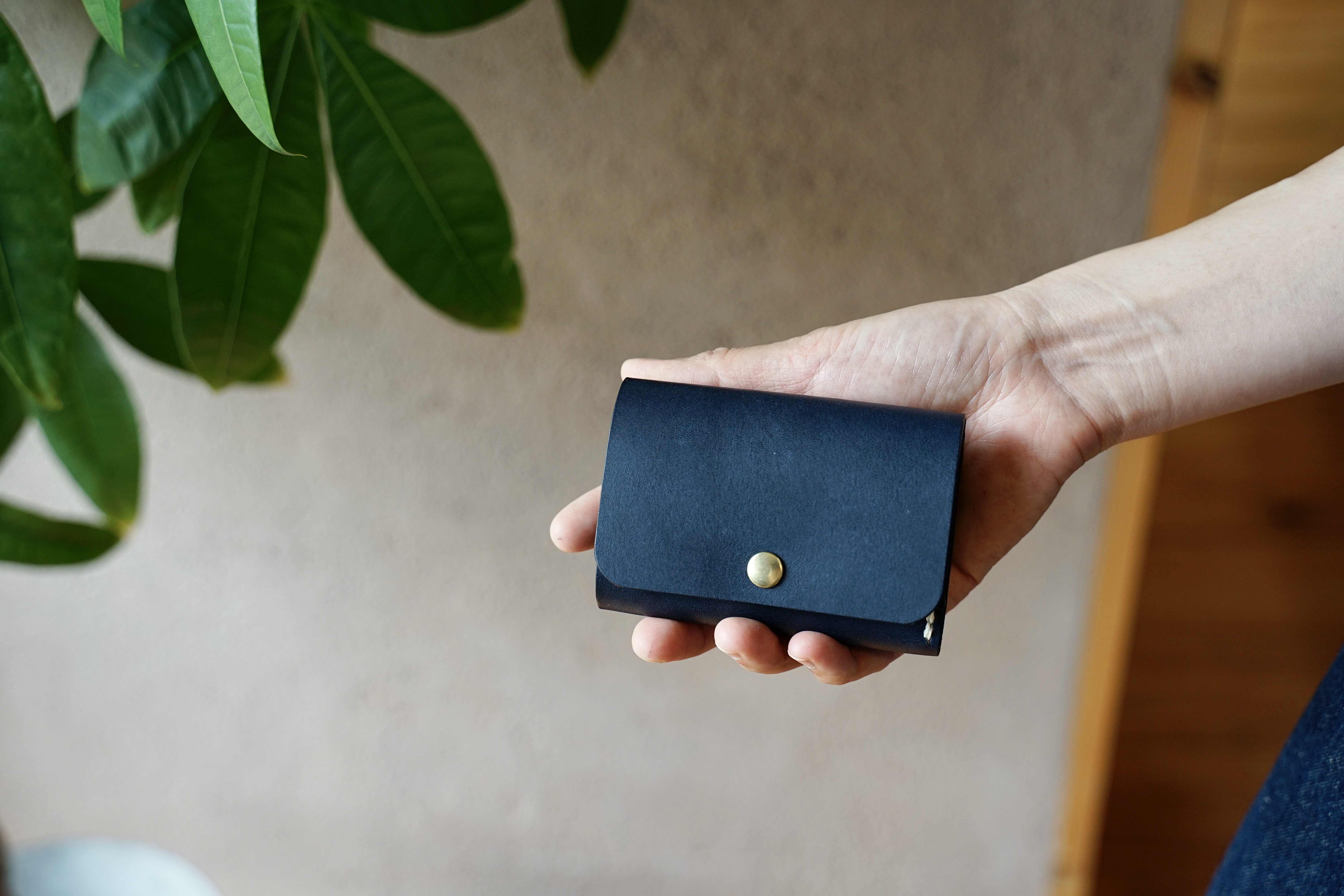 【 ñöżömî 】 ミニ財布 （ ネイビー ）【受注生産】 ñöżömî 】 ミニ財布 （ ネイビー ）【受注生産