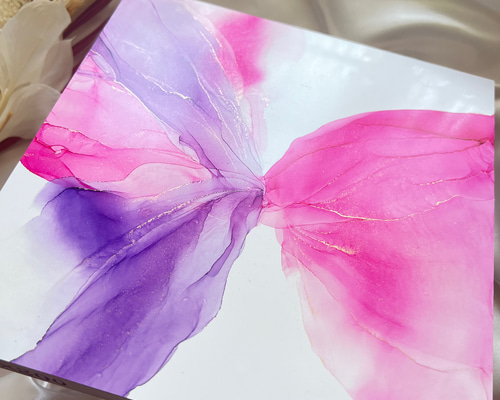 アルコールインクアート 原画 パネル 【世界に一つだけのアート